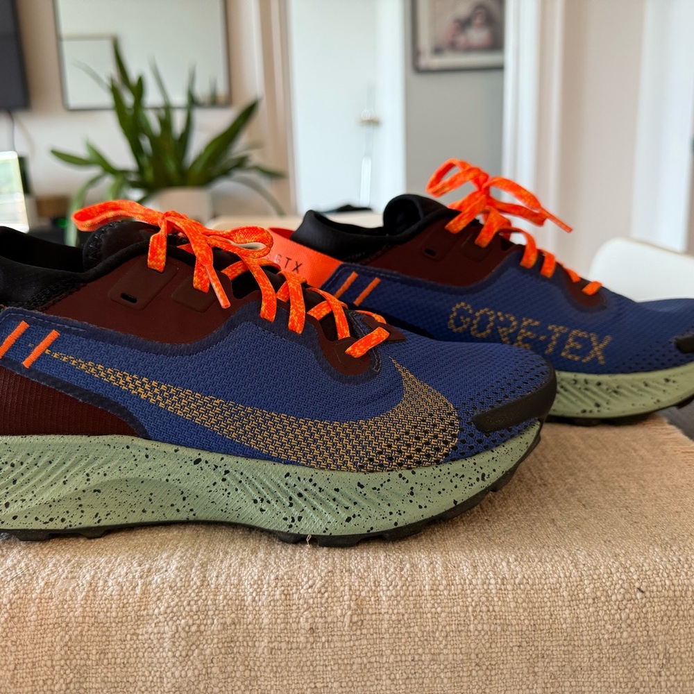 Nike Blue and Orange Athletic Shoes with Gore-Tex